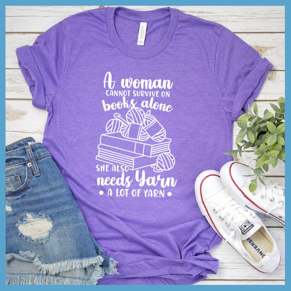 A Woman Cannot Survive On Books Alone T-Shirt - Brooke & Belle