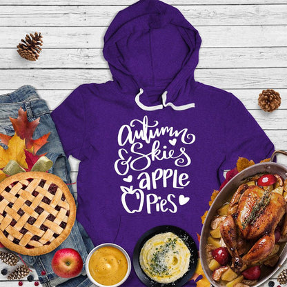 Autumn & Skies Apple Pies Hoodie Team Purple - Cozy hoodie with Autumn Skies and Apple Pies script design, perfect for fall.