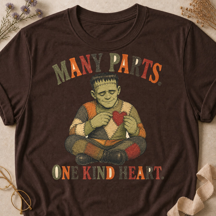 Many Parts. One Kind Heart Colored Print T-Shirt