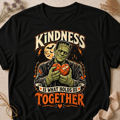 Kindness Is What Holds Us Together Colored Print T-Shirt - Black - Brooke & Belle
