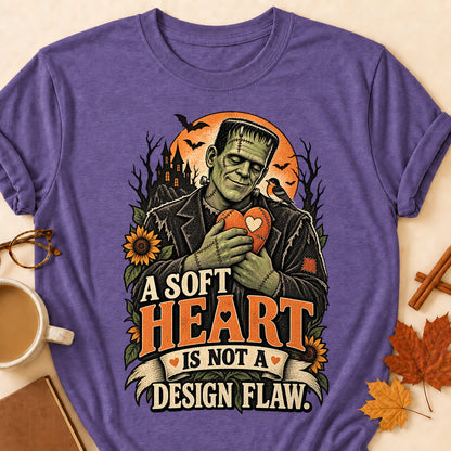 A Soft Heart Is Not A Design Flaw Colored Print T-Shirt - Heather Purple - Brooke & Belle
