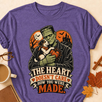 The Heart Doesn't Care How You Were Made Colored Print T-Shirt - Heather Purple - Brooke & Belle