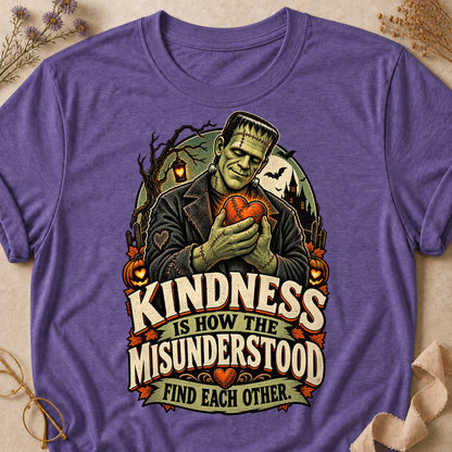 Kindness Is How The Misunderstood Find Each Other Colored Print T-Shirt - Heather Purple - Brooke & Belle