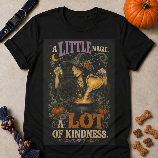 A Little Magic. A Lot Of Kindness Colored Print T-Shirt - Black - Brooke & Belle