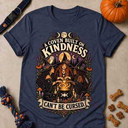A Coven Built On Kindness Can't Be Cursed Colored Print T-Shirt - Heather Navy - Brooke & Belle
