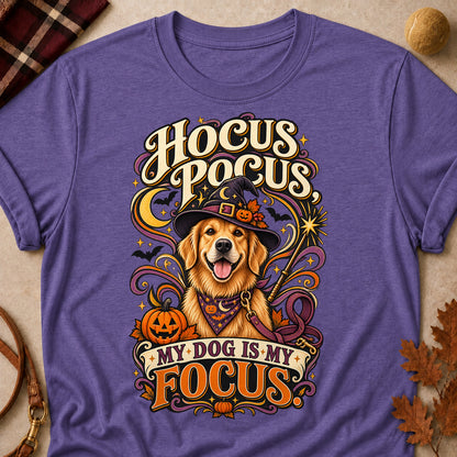 Hocus Pocus, My Dog Is My Focus Colored Print T-Shirt - Heather Purple - Brooke & Belle