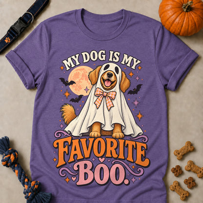 My Dog Is My Favorite Boo Colored Print T-Shirt - Heather Purple - Brooke & Belle