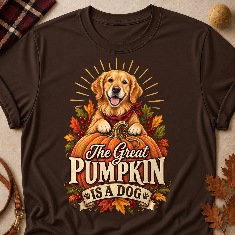 Great Pumpkin Dog Colored Print T-Shirt