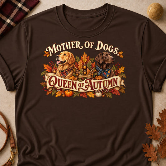 Mother Dogs Queen Autumn Colored Print T-Shirt - Dark Chocolate - Brooke & Belle