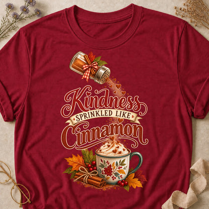 Kindness Cinnamon Colored Print T-Shirt - Cardinal Red - Brooke & Belle