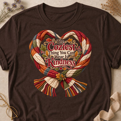 Coziest Wear Kindness Colored Print T-Shirt - Dark Chocolate - Brooke & Belle
