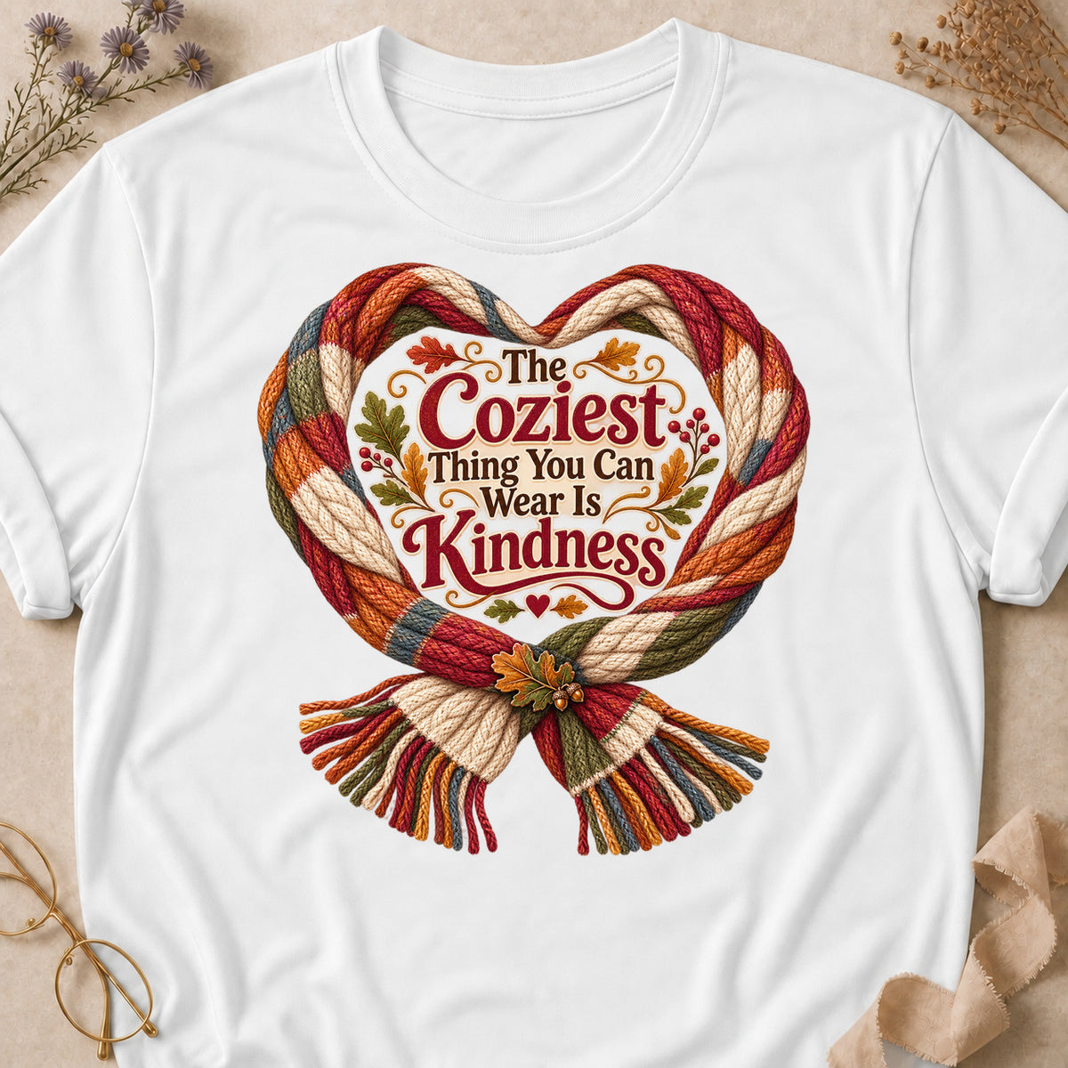 Coziest Wear Kindness Colored Print T-Shirt - White - Brooke & Belle