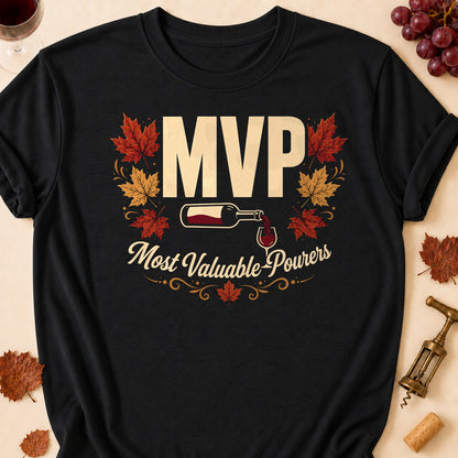 MVP Most Valuable Pourers Fall Colored Print T-Shirt - Black - Brooke & Belle