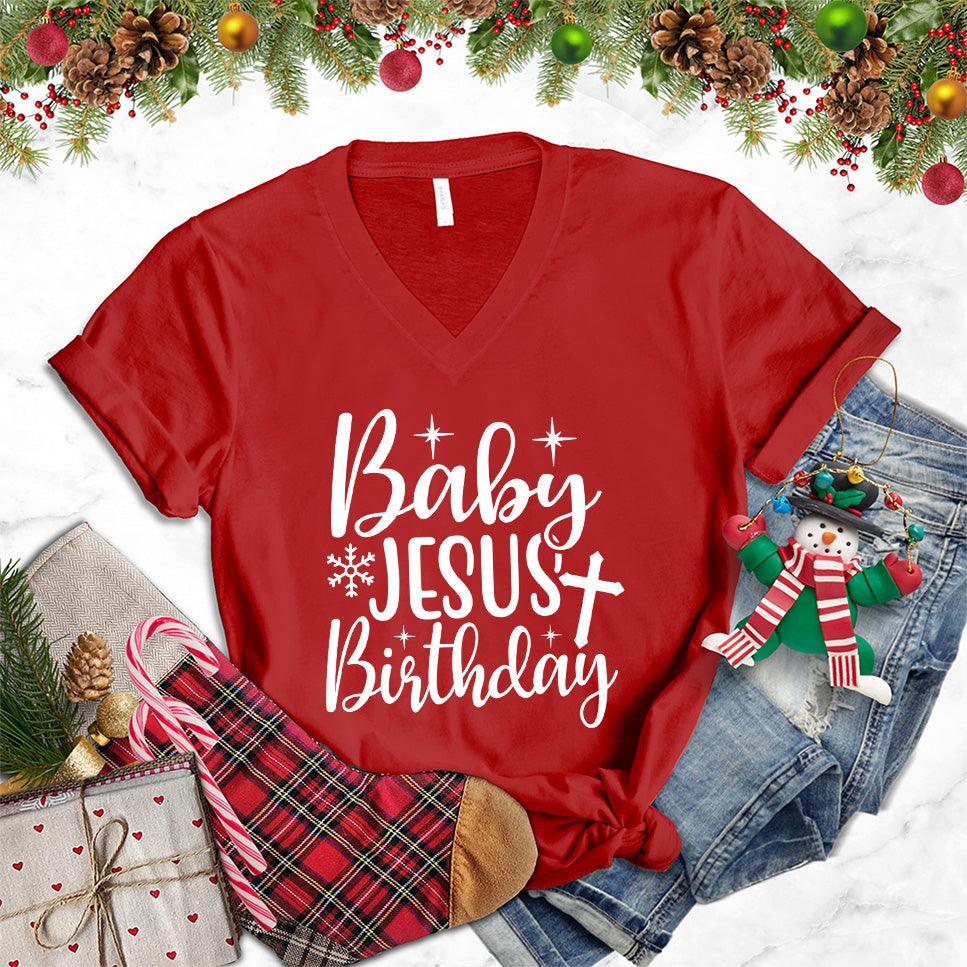 Baby Jesus Birthday V-Neck - Brooke & Belle