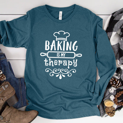 Baking Is My Therapy Long Sleeves