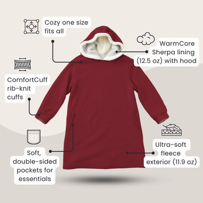 Bakery Heart Wearable Hooded Blanket