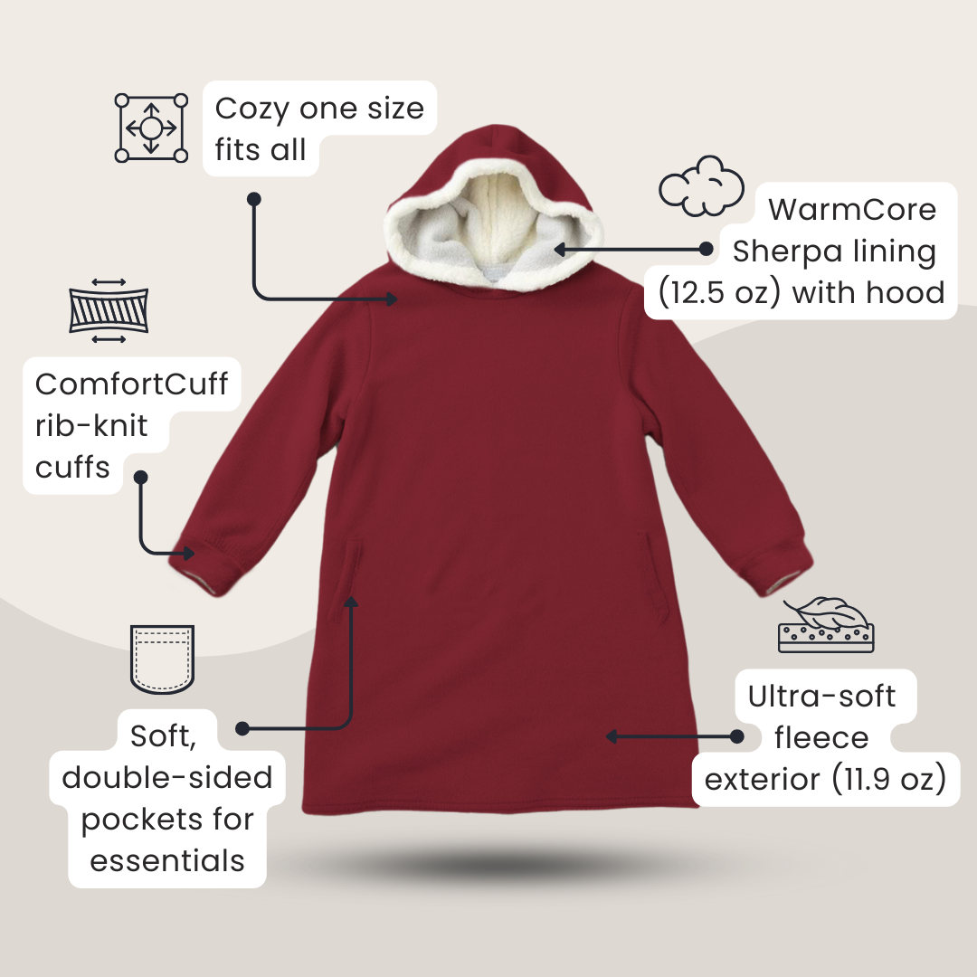 Grateful Wearable Hooded Blanket