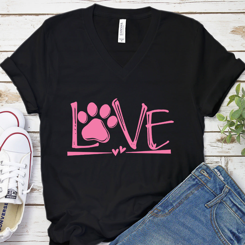 Dog Love V-Neck Pink Edition