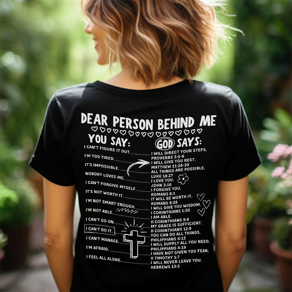 You Say, God Says T-Shirt Back Print Edition