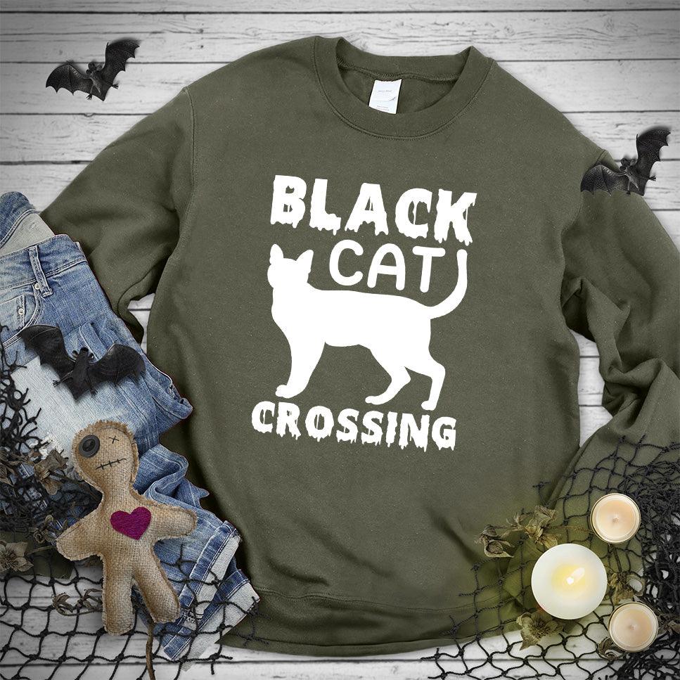 Black Cat Crossing Sweatshirt - Brooke & Belle