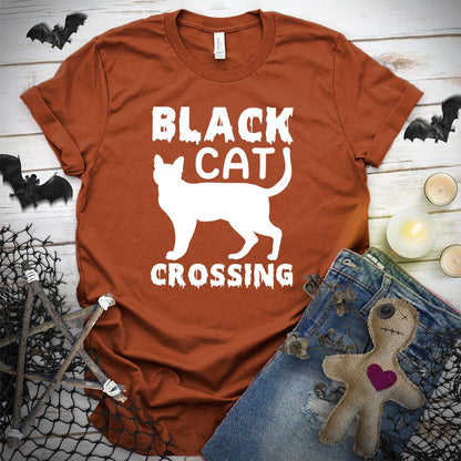 Black Cat Crossing T-Shirt - Brooke & Belle