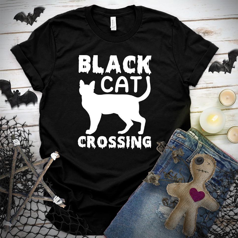 Black Cat Crossing T-Shirt - Brooke & Belle