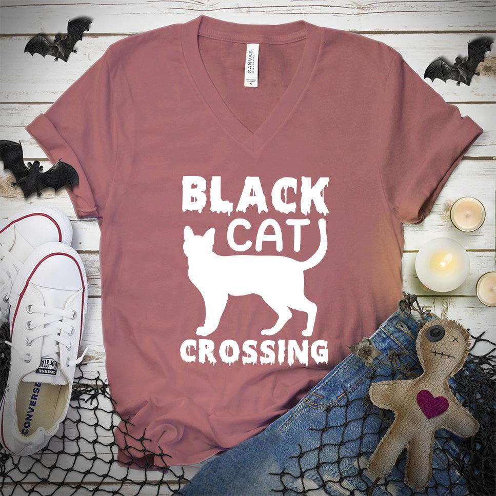 Black Cat Crossing V-Neck - Brooke & Belle