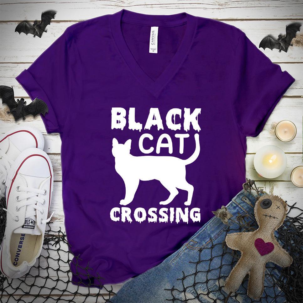 Black Cat Crossing V-Neck - Brooke & Belle