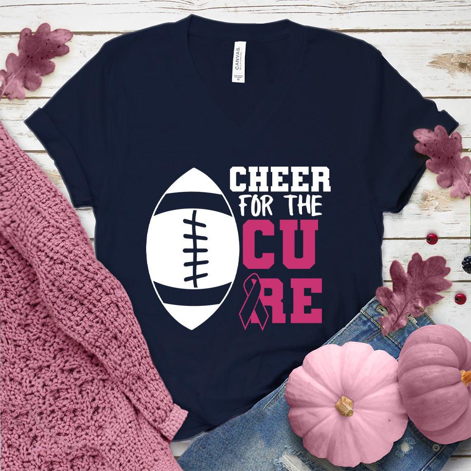 Cheer For The Cure Colored Edition V-Neck - Brooke & Belle