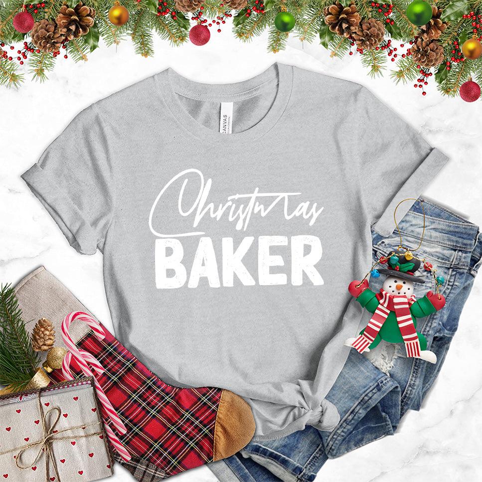 Christmas Baker T-Shirt Athletic Heather - Festive Christmas Baker themed t-shirt with fun holiday graphic