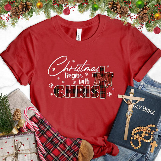 Christmas Begins With Christ Colored Edition T-Shirt - Brooke & Belle