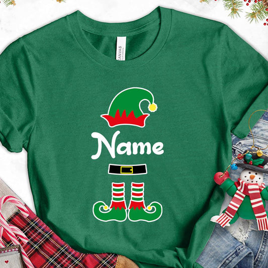 Christmas Elf Colored Edition Personalized Version 1 T-Shirt - Brooke & Belle