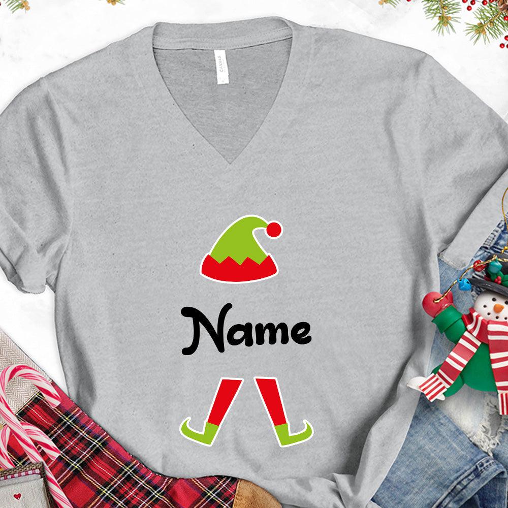 Christmas Elf Colored Edition Personalized Version 2 V Neck Brooke And Belle 