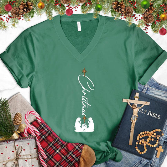 Christmas Family Colored Edition V-Neck - Brooke & Belle