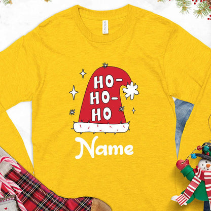 Christmas Hat Colored Edition Personalized Version 2 Long Sleeves - Brooke & Belle