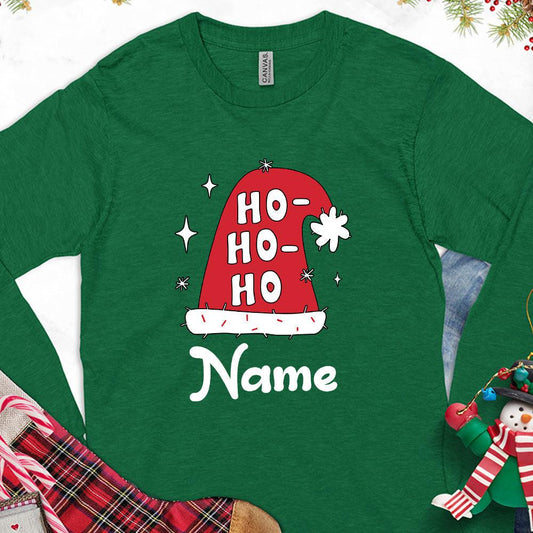 Christmas Hat Colored Edition Personalized Version 2 Long Sleeves - Brooke & Belle