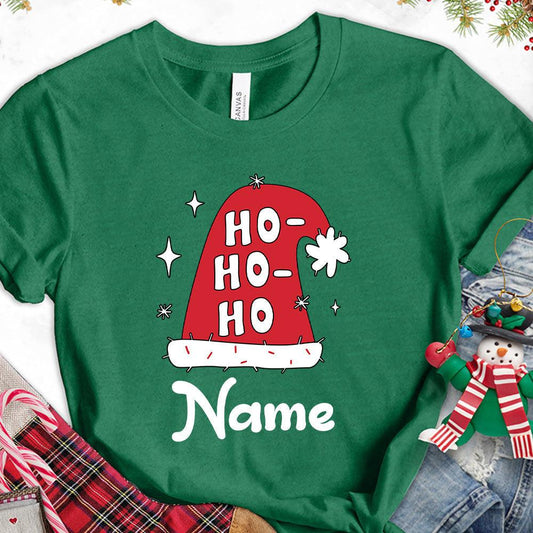 Christmas Hat Colored Edition Personalized Version 2 T-Shirt - Brooke & Belle