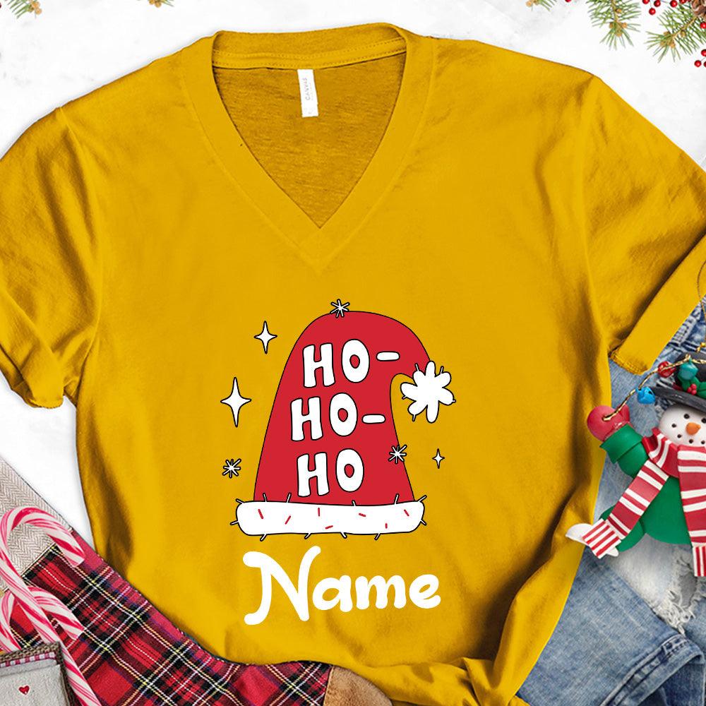Christmas Hat Colored Edition Personalized Version 2 V-Neck - Brooke & Belle