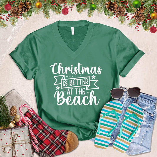 Christmas Is Better At The Beach V-Neck - Brooke & Belle