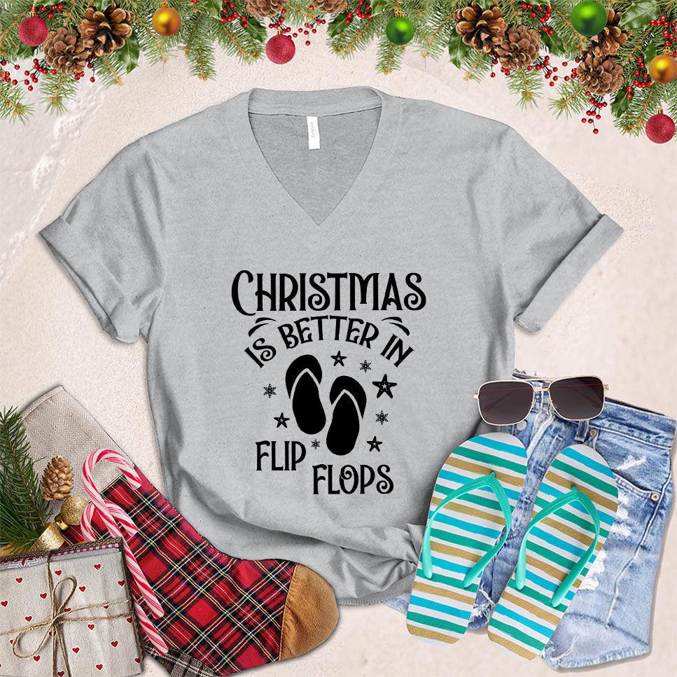 Christmas Is Better In Flip Flops V-Neck - Brooke & Belle