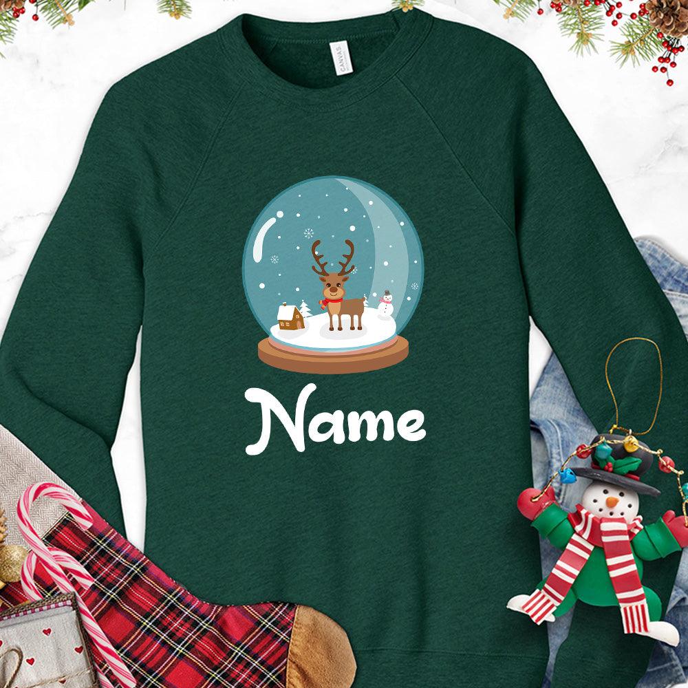 Christmas Snow Globe Colored Edition Personalized Version 1 Sweatshirt - Brooke & Belle