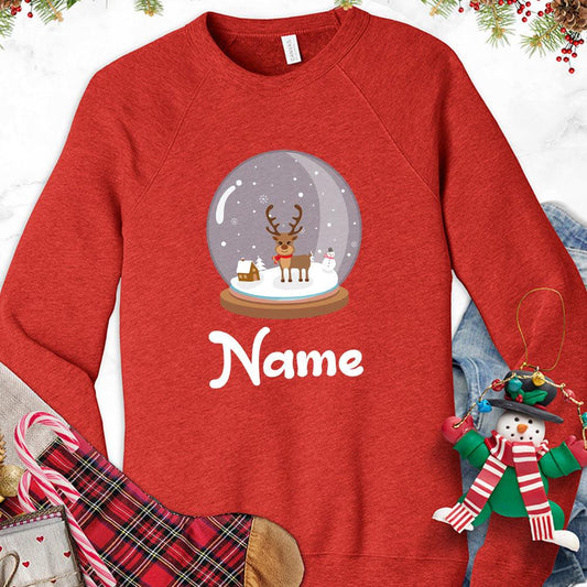 Christmas Snow Globe Colored Edition Personalized Version 1 Sweatshirt - Brooke & Belle