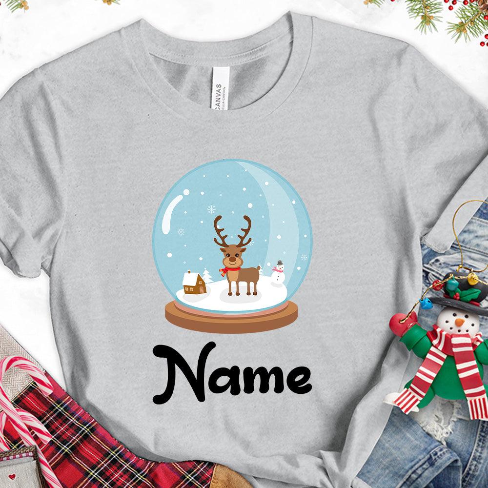 Christmas Snow Globe Colored Edition Personalized Version 1 T-Shirt - Brooke & Belle