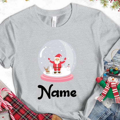 Christmas Snow Globe Colored Edition Personalized Version 2 T-Shirt - Brooke & Belle