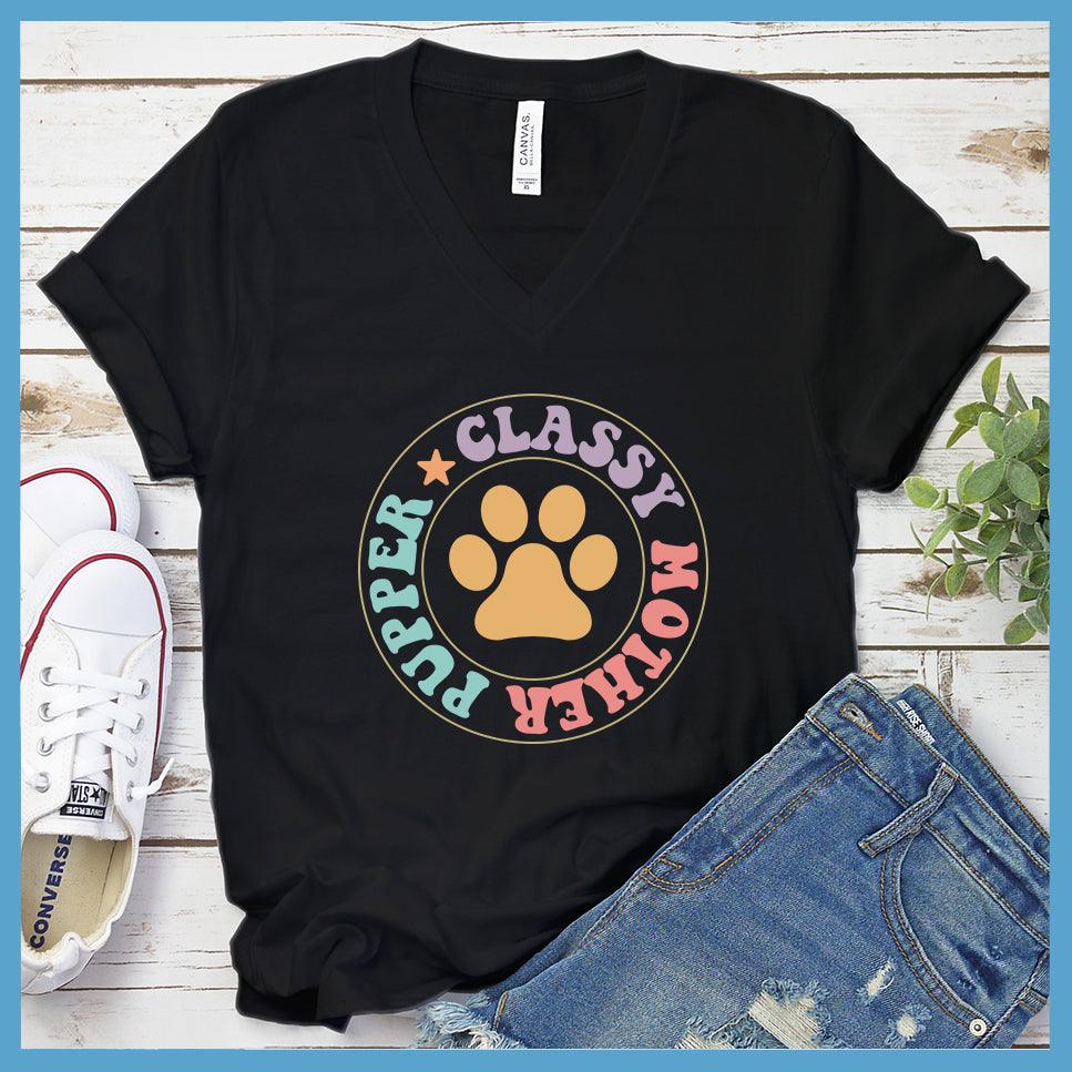 Classy Mother Pupper Colored Print Version 2 V-Neck