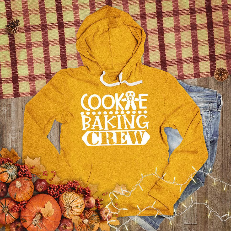 Cookie Baking Crew Hoodie Heather Mustard - Festive Cookie Baking Crew design on a cozy hoodie with skeleton chef graphic