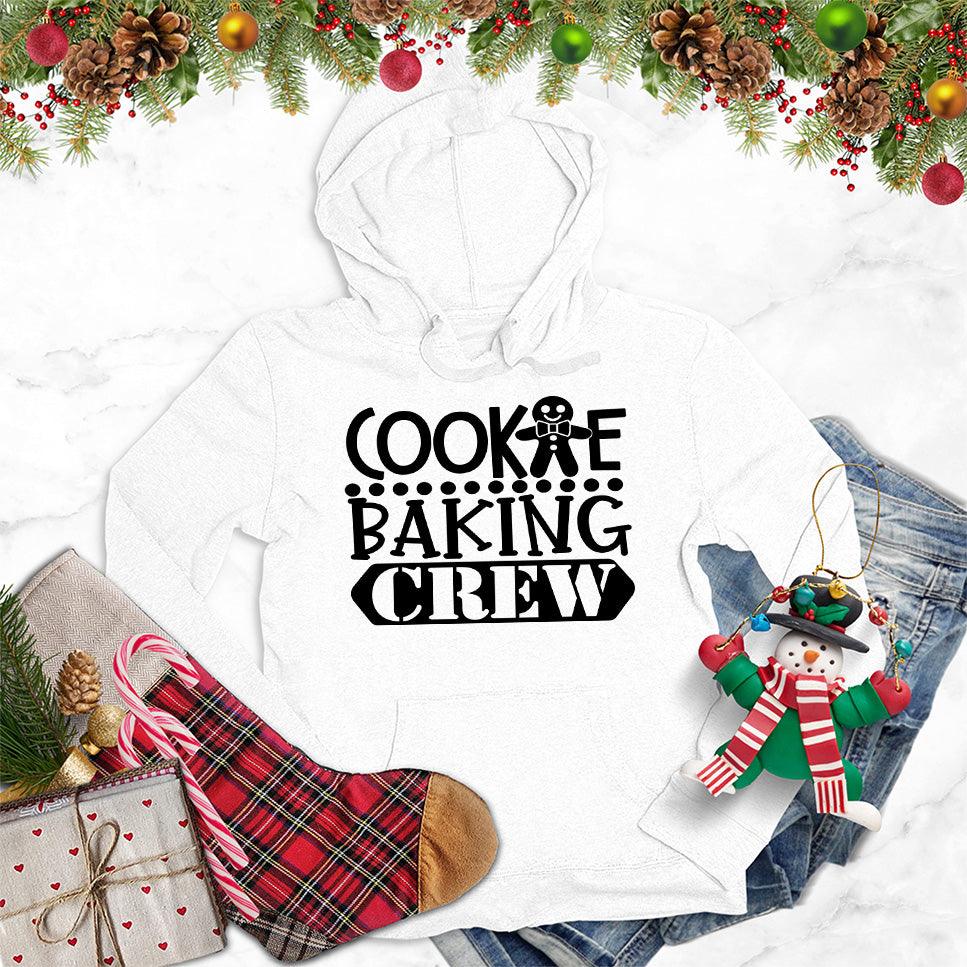 Cookie Baking Crew Hoodie White - Festive Cookie Baking Crew design on a cozy hoodie with skeleton chef graphic