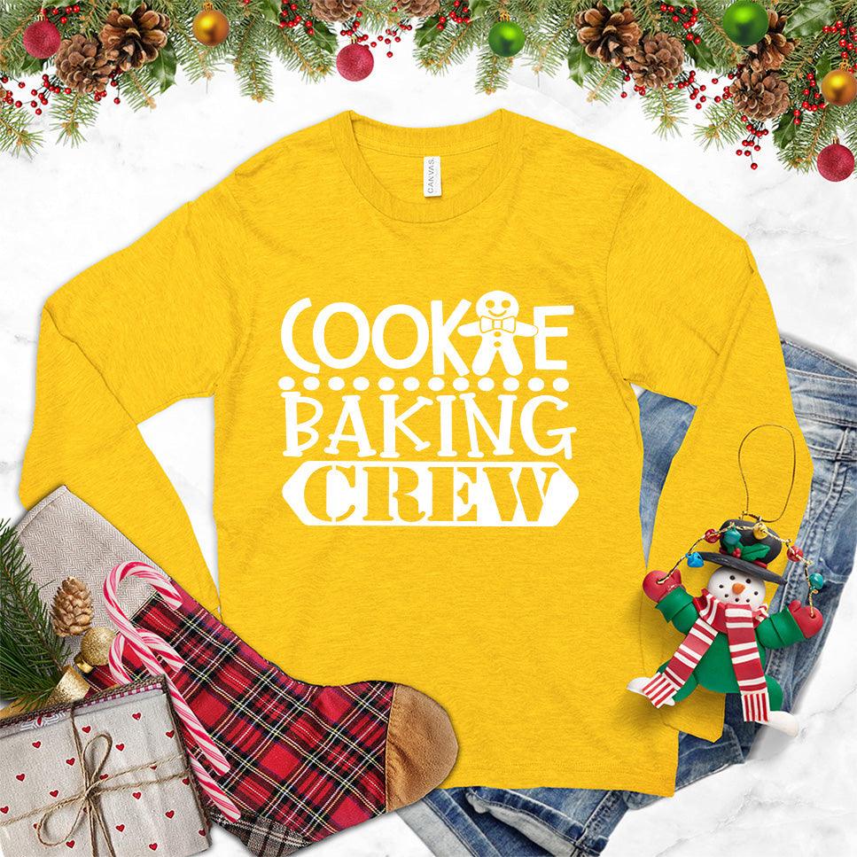 Cookie Baking Crew Long Sleeves Gold - Fun long sleeve shirt with "Cookie Baking Crew" print for baking lovers