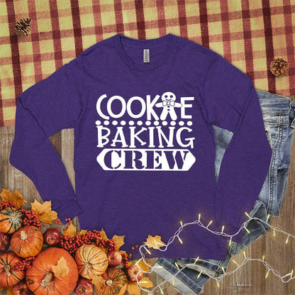 Cookie Baking Crew Long Sleeves Team Purple - Fun long sleeve shirt with "Cookie Baking Crew" print for baking lovers