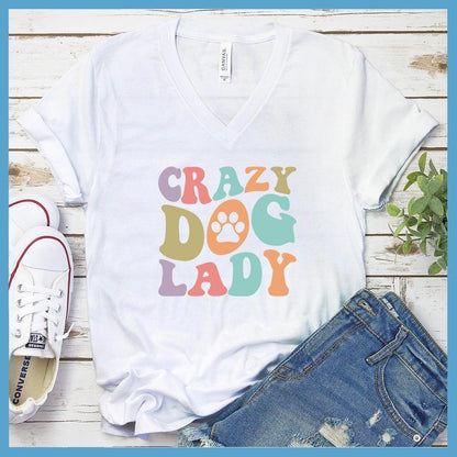 Crazy Dog Lady Colored Print V-Neck - Brooke & Belle